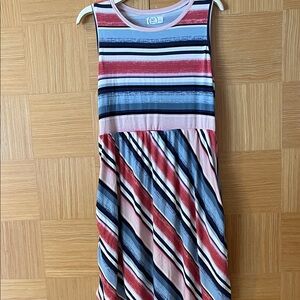 Maurices Colorful Striped Sleeveless Kids Dress